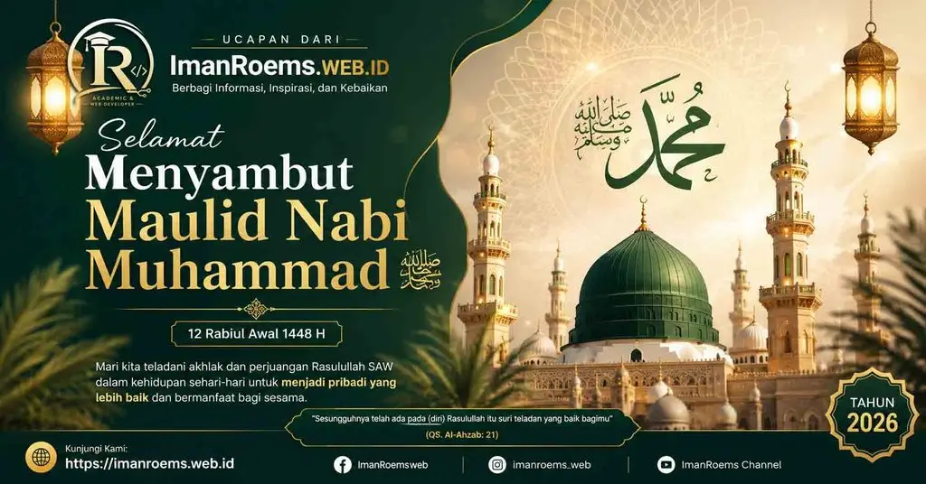 Selamat Menyambut Maulid Nabi Muhammad ﷺ Tahun 2026 dari ImanRoems.WEB.ID